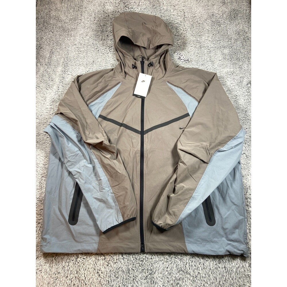 Nike Tech Dri-FIT Woven Windrunner Jacket Size 2XL Men Cave Stone IH8461-289